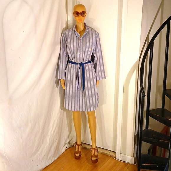🔥 Like New Ralph Lauren Multicolor Stripe  Belted Dress - Picture 1 of 13